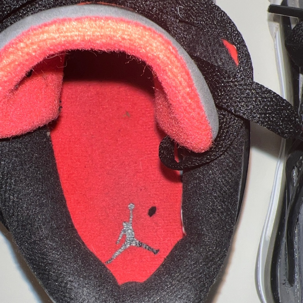 Air Jordan Flight 4 Retro "Infrared" Black Grey Red Youth GS Size 3.5Y - Picture 7 of 10
